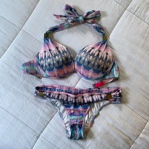 Victoria’s Secret Push Up Bikini 32D/S Tie-dye